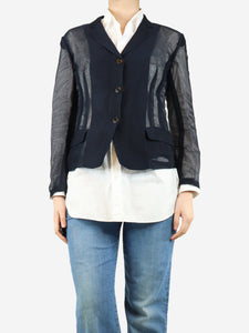 Miu Miu Navy blue sheer jacket - size UK 8