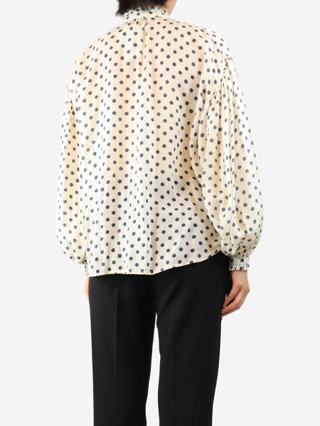 White polka dot blouse - size M alternate image