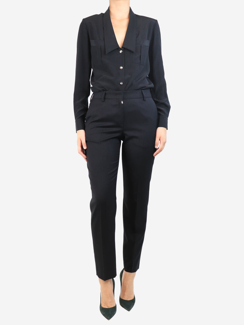 Black wool trousers - size UK 10 Trousers Paul Smith 