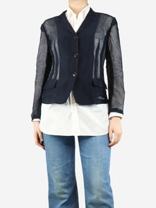 Miu Miu Navy blue sheer jacket - size UK 8