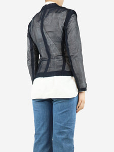 Miu Miu Navy blue sheer jacket - size UK 8