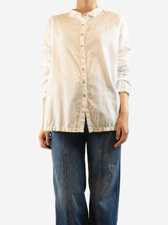 White cotton-blend shirt - size L Tops Album Di Famiglia 