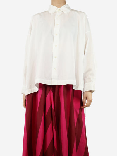 White long-sleeved shirt - size UK 8 Tops Eskandar 