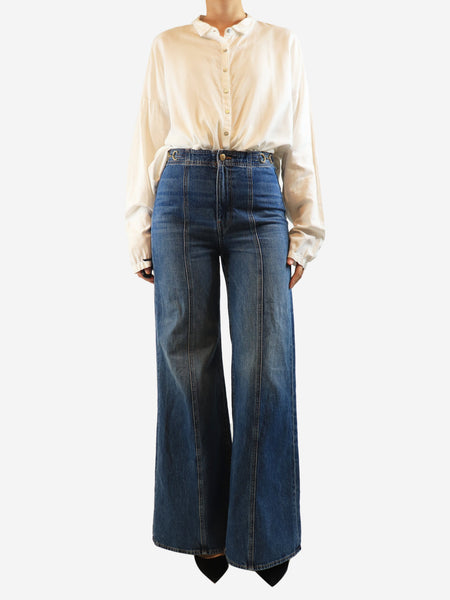 Blue flared jeans - size UK 10 alternate image