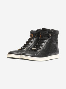 Jimmy Choo Black sparkly high-top trainers - size EU 37.5