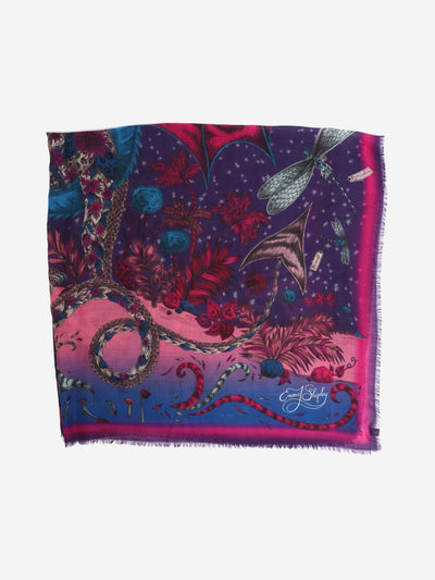 Purple Drakon wool scarf Scarves Emma Shipley 