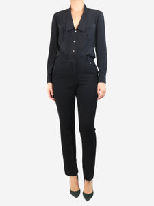 Givenchy Black wool trousers - size UK 10
