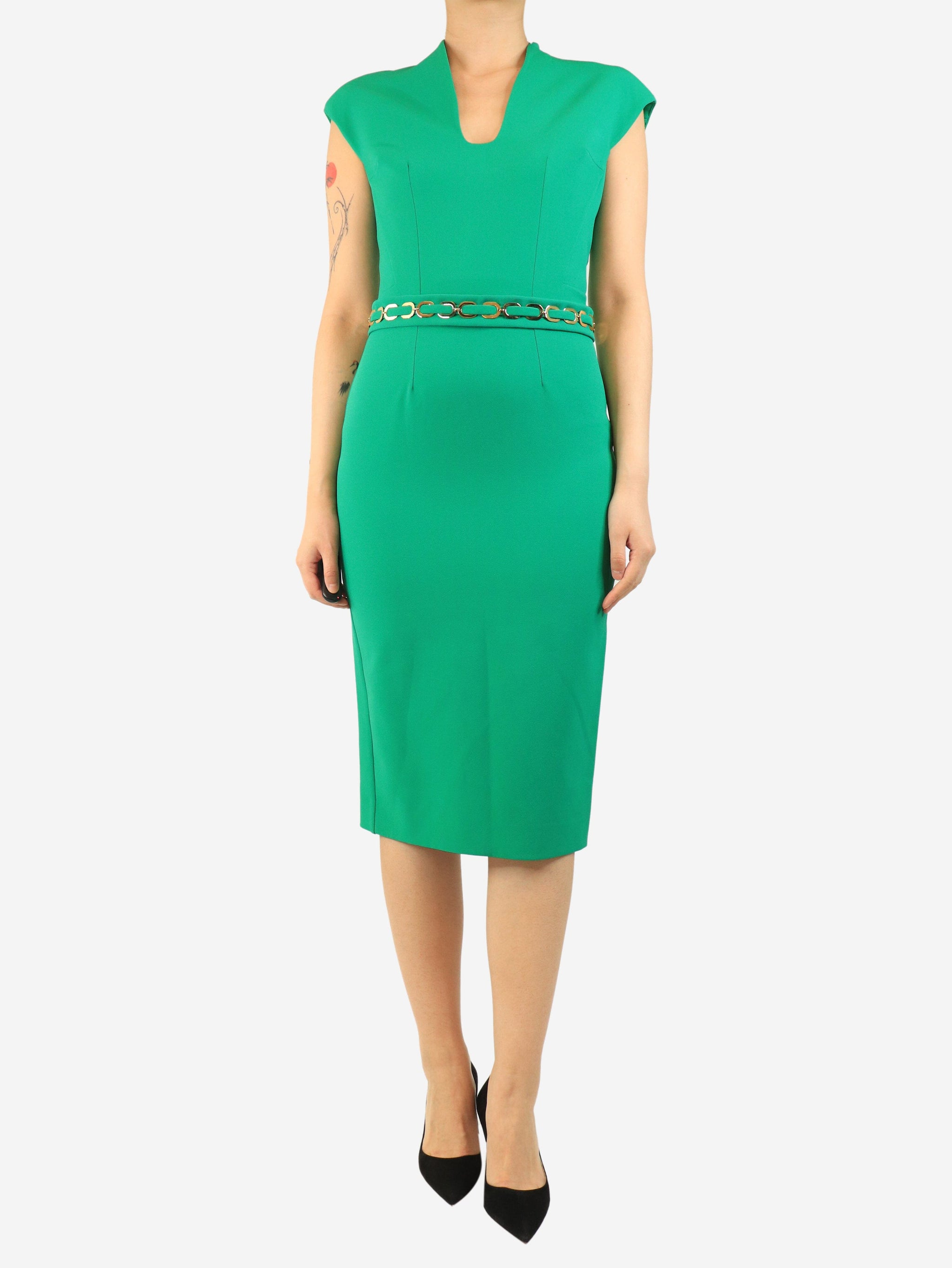 Green Dana midi dress - size UK 12 | Sign of the Times Green Dana midi dress - size UK 12 | Sign of the Times