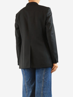 Black silk blazer - size UK 12