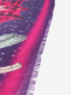 Purple Drakon wool scarf Scarves Emma Shipley 