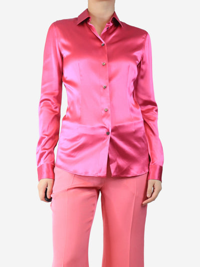 Pink satin blouse - size UK 8 Tops Dolce & Gabbana 