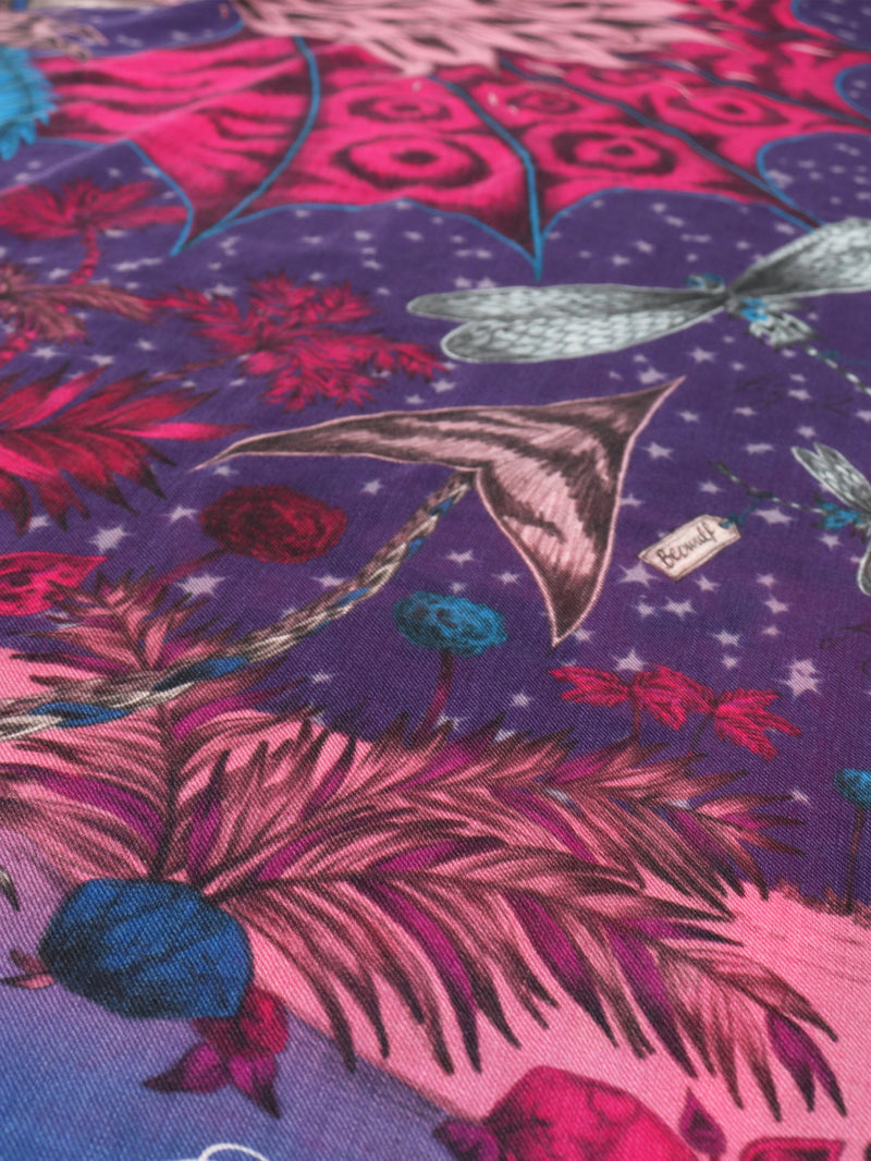 Purple Drakon wool scarf Scarves Emma Shipley 