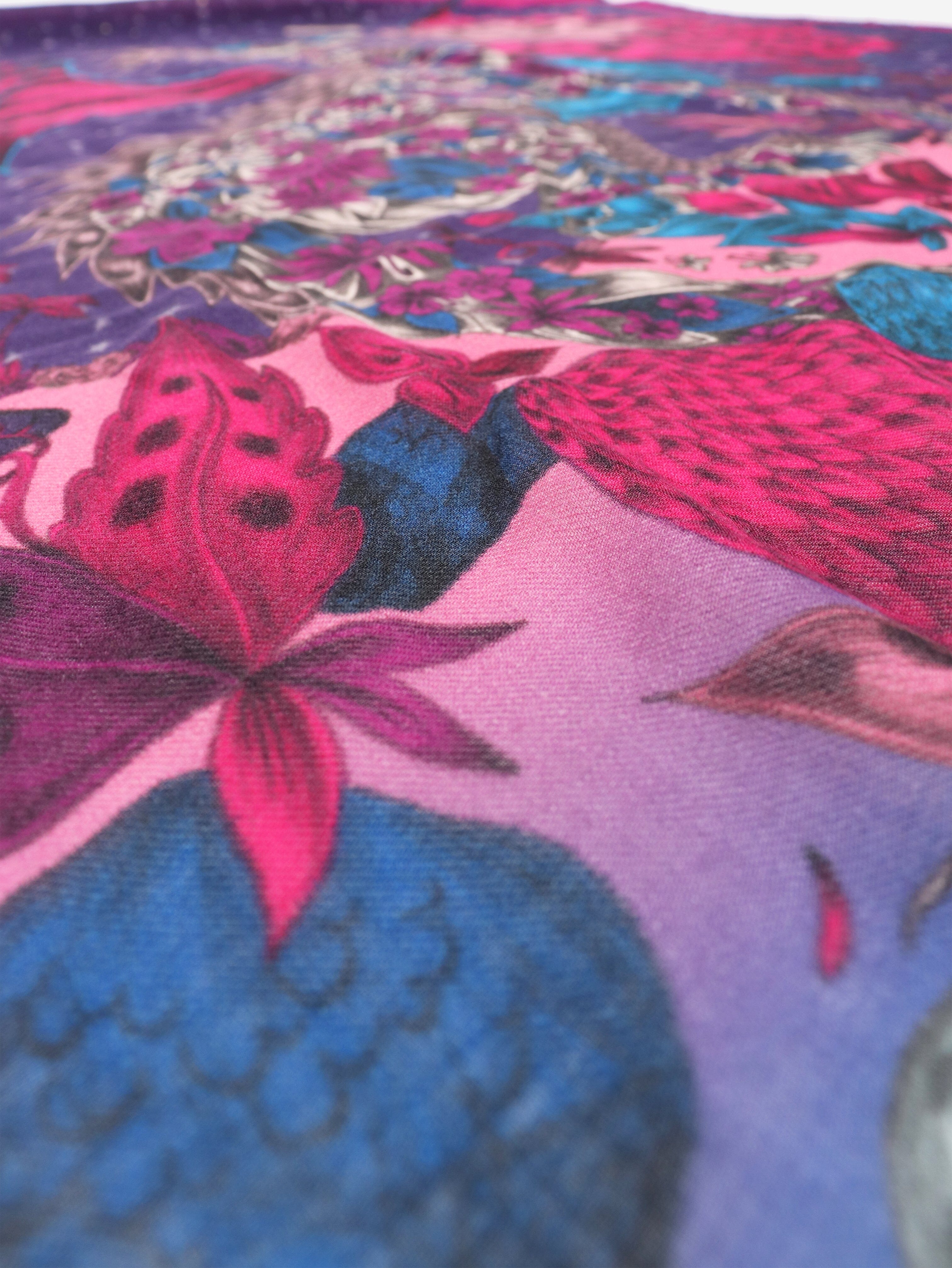 Purple Drakon wool scarf Scarves Emma Shipley 