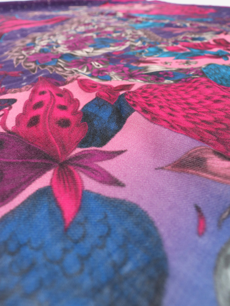 Purple Drakon wool scarf Scarves Emma Shipley 