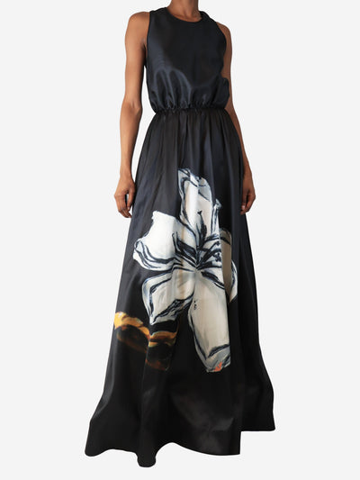 Black sleeveless maxi dress - size UK 8 Dresses Rochas 