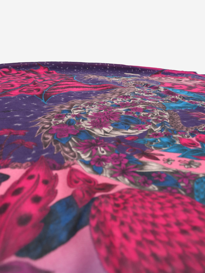Purple Drakon wool scarf Scarves Emma Shipley 