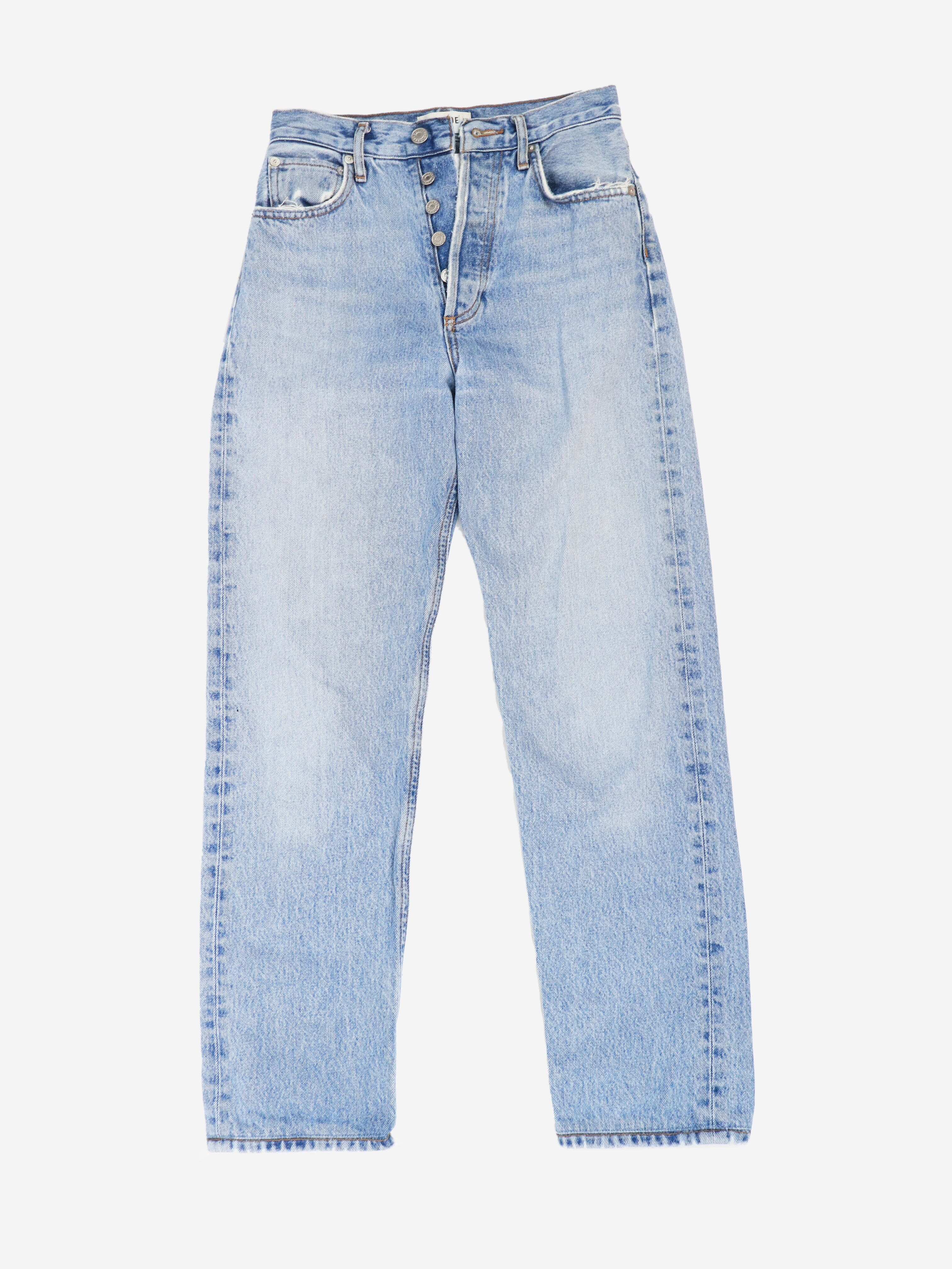 Blue lightwash high waist jeans - size UK 4 Trousers Agolde 