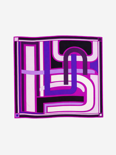 Purple silk printed scarf Scarves Emilio Pucci 