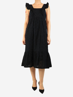 Black broderie midi dress - size M Dresses Ba&sh 