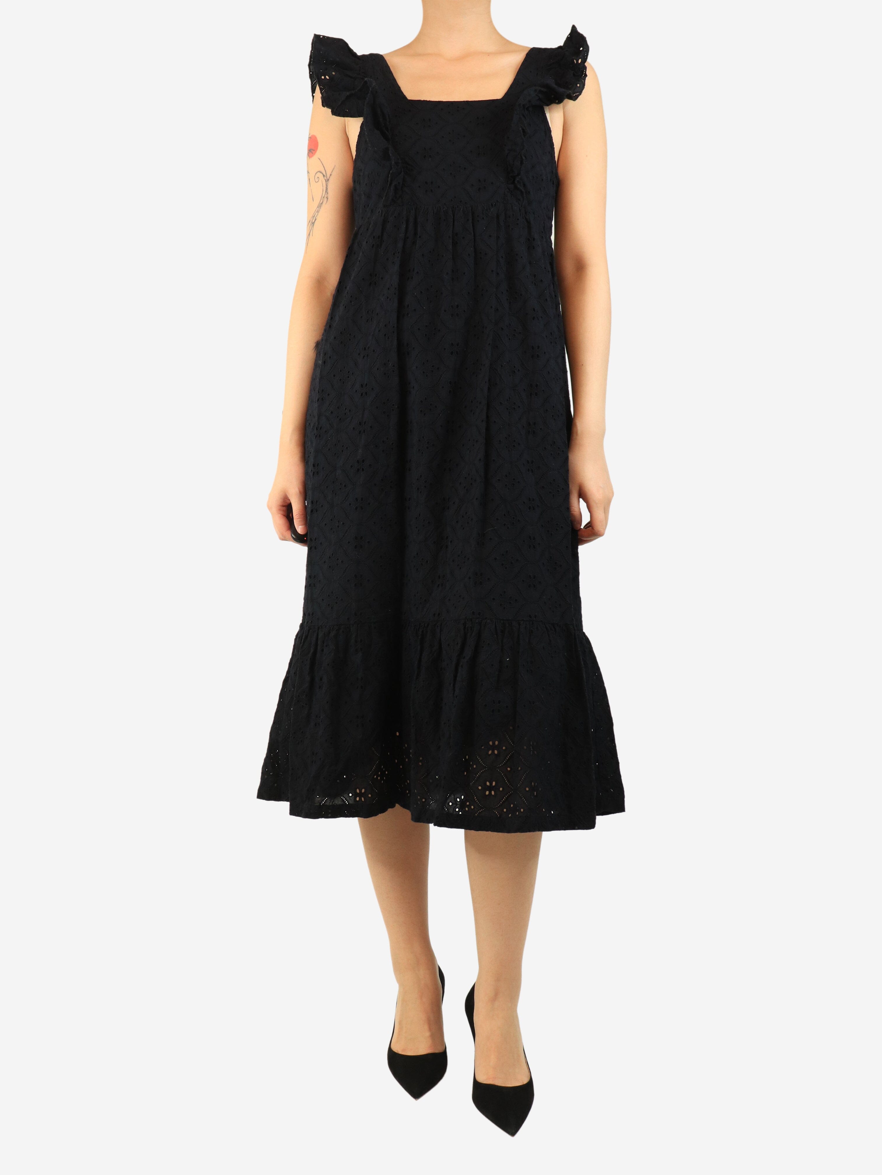 Black broderie midi dress - size M Dresses Ba&sh 