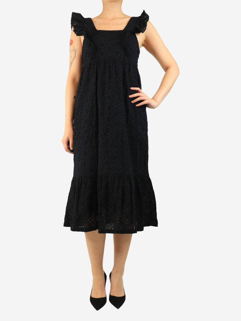 Black broderie midi dress - size M Dresses Ba&sh 