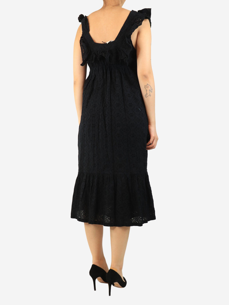 Black broderie midi dress - size M Dresses Ba&sh 