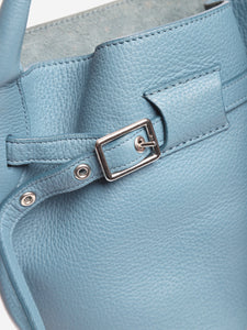 Celine Blue buckled bucket top handle bag - size