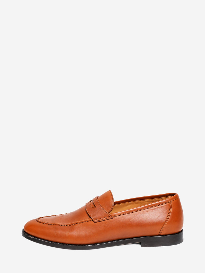 Brown leather Sergio Walk loafers - size EU 37.5 Flat Shoes Loro Piana 