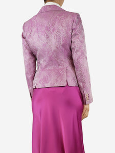 Etro Purple organza patterned blazer - size UK 12