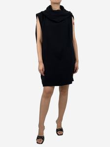 Alaia Black sleeveless roll-neck tunic dress - size UK 8