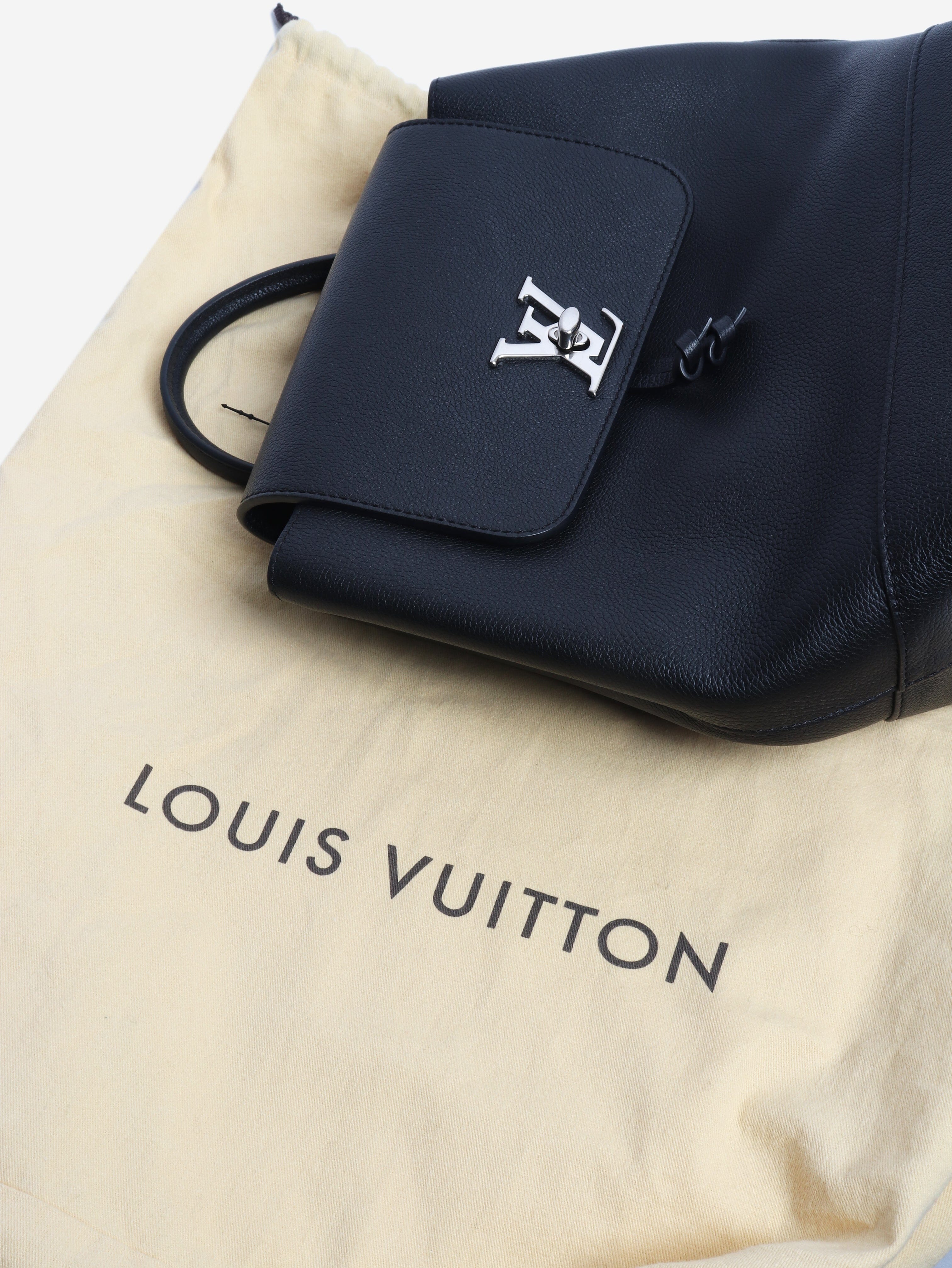 Black 2016 Lockme backpack Backpacks Louis Vuitton 