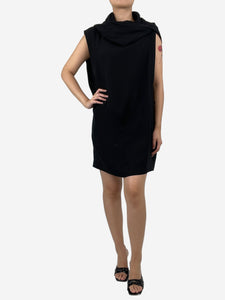 Alaia Black sleeveless roll-neck tunic dress - size UK 8