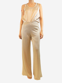 Gold lurex trousers - size UK 12 Trousers Missoni 