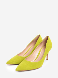 Green suede Gianvito 70 pumps - size EU 38.5 Heels Gianvito Rossi 