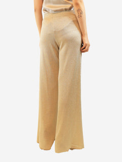 Gold lurex trousers - size UK 12 Trousers Missoni 