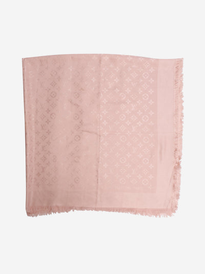 Pink silk and wool blend scarf Scarves Louis Vuitton 