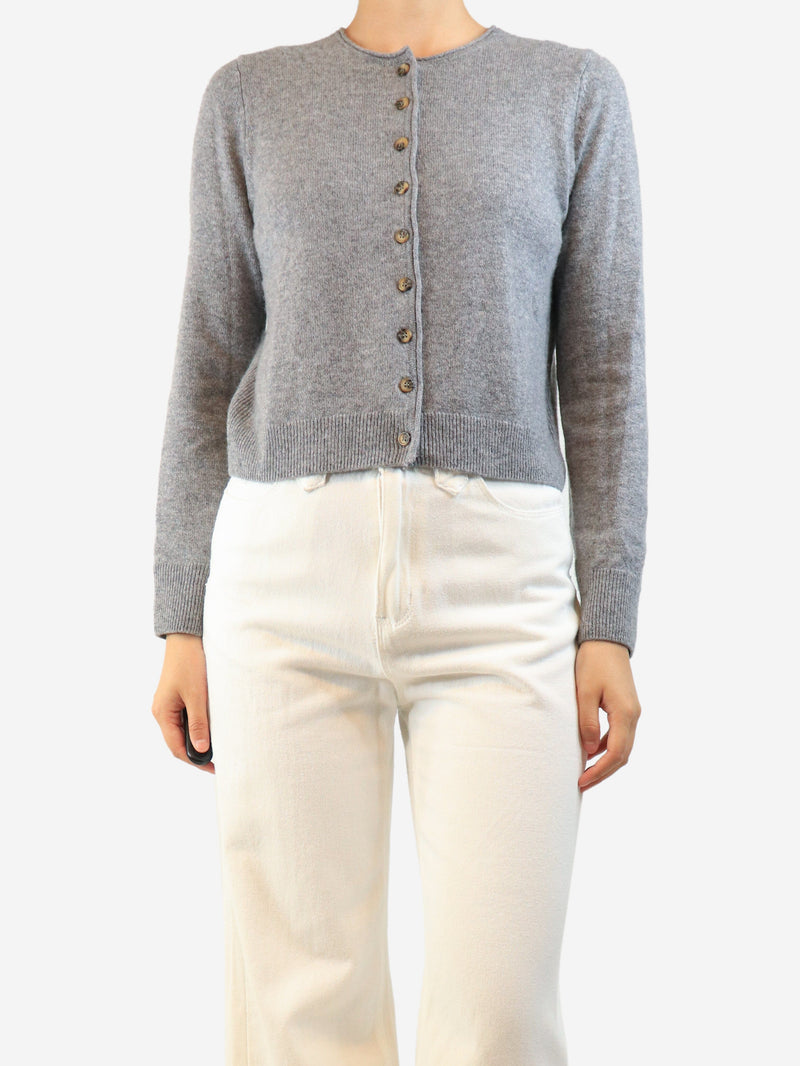 Grey cashmere-blend cropped cardigan - size S Knitwear ME+EM 