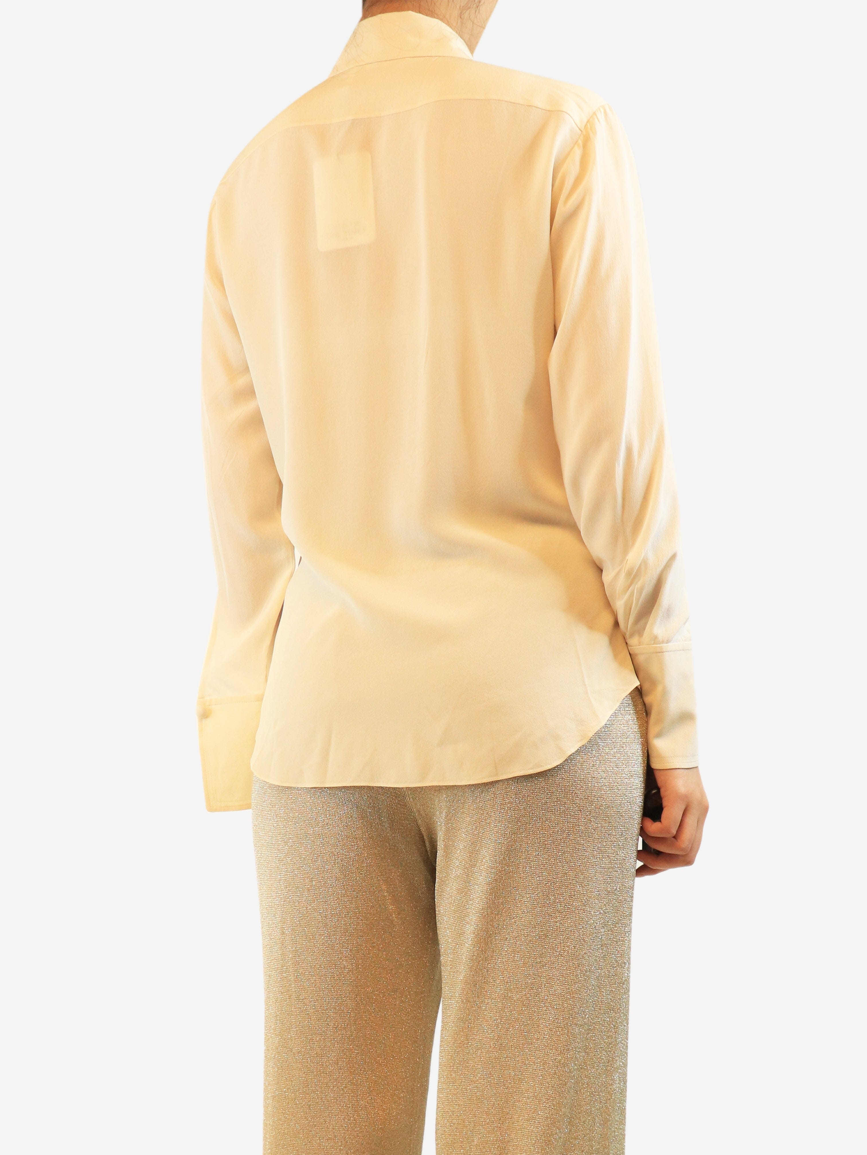Butter yellow silk shirt - size UK 12 Tops Chloe 