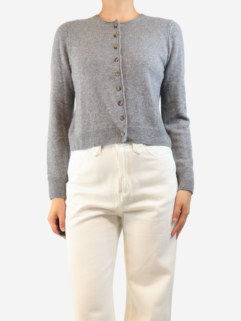 Grey cashmere-blend cropped cardigan - size S Knitwear ME+EM 