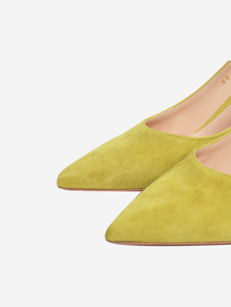 Green suede Gianvito 70 pumps - size EU 38.5 Heels Gianvito Rossi 