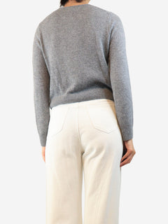 Grey cashmere-blend cropped cardigan - size S Knitwear ME+EM 
