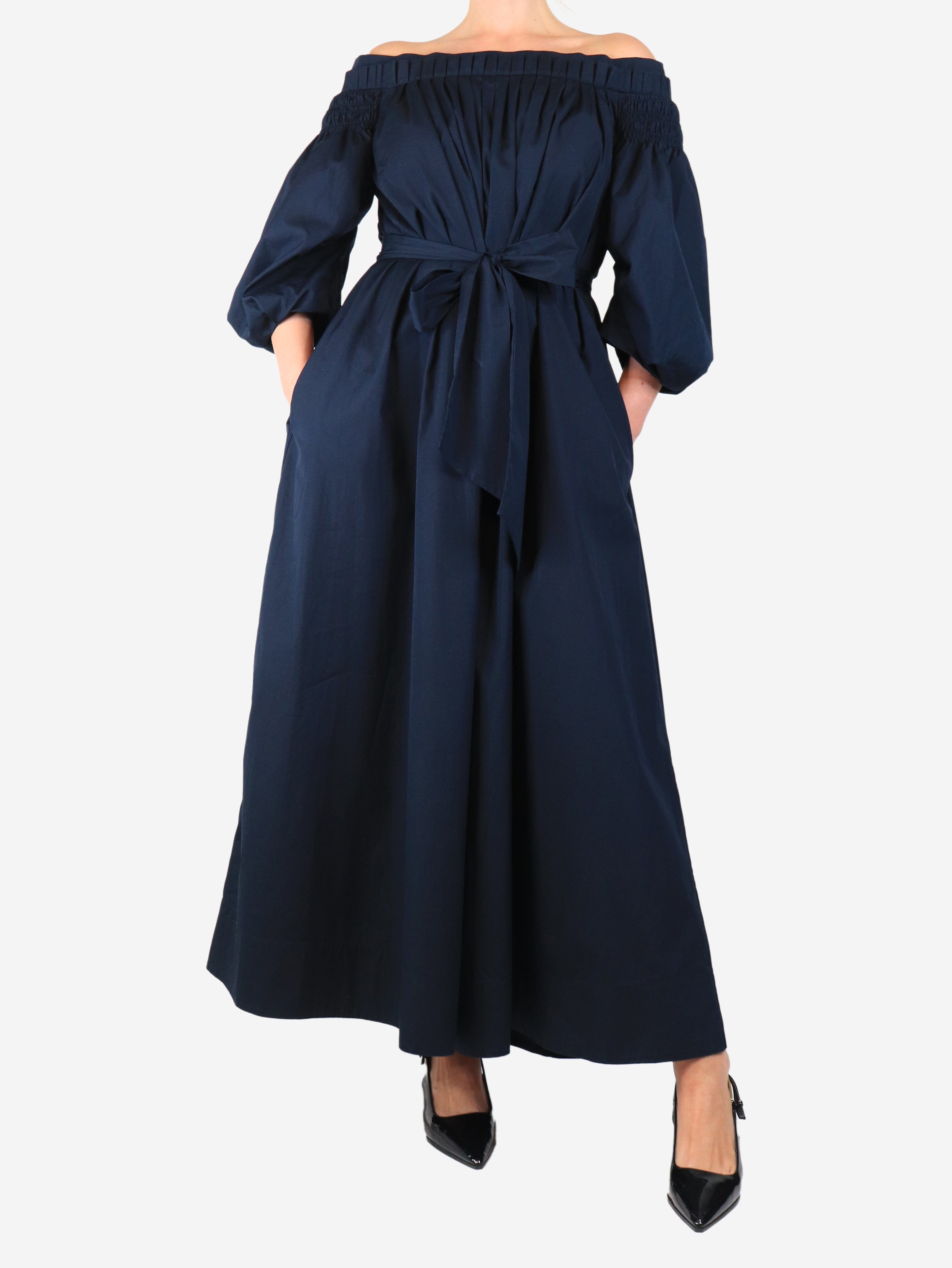 Navy cotton midi dress - size UK 10 Dresses Gabriela Hearst 