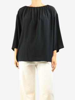 Black silk blouse - size M