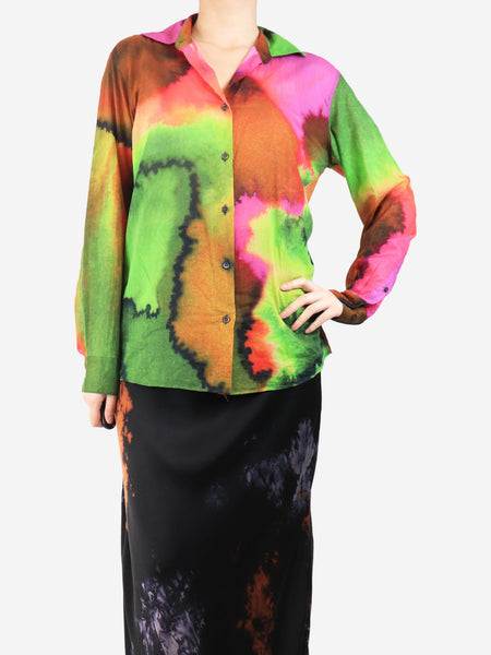 Multi watercolour shirt - size UK 10 product image