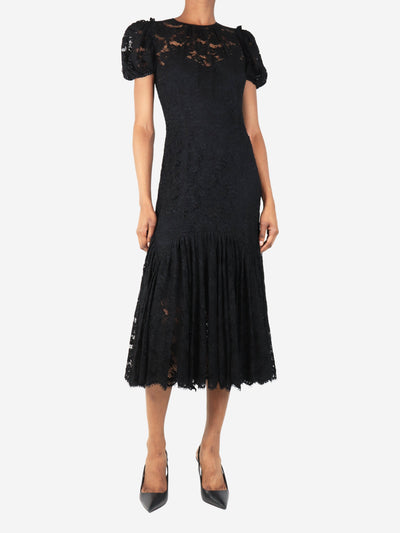 Black lace midi dress - size UK 8 Dresses Dolce & Gabbana 