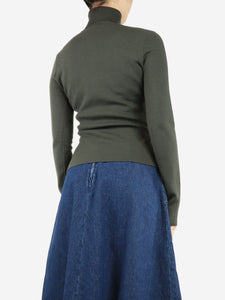 Gabriela Hearst Dark green wool-blend roll-neck jumper - size M