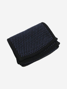 Bouchra Jarrar Navy knitted wool scarf