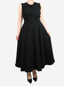 Emilia Wickstead Black crepe maxi dress - size UK 14