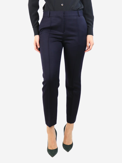 Navy blue tailored wool trousers - size UK 10 Trousers Celine 