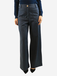 Blue pinstripe trousers - size UK 12 Trousers Sessun 